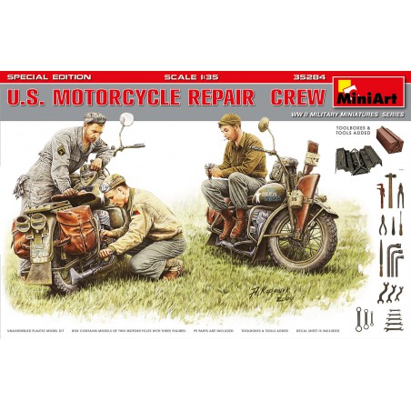 Harley-Davidson WLA + U.S. Repair Crew  -  MiniArt (1/35)