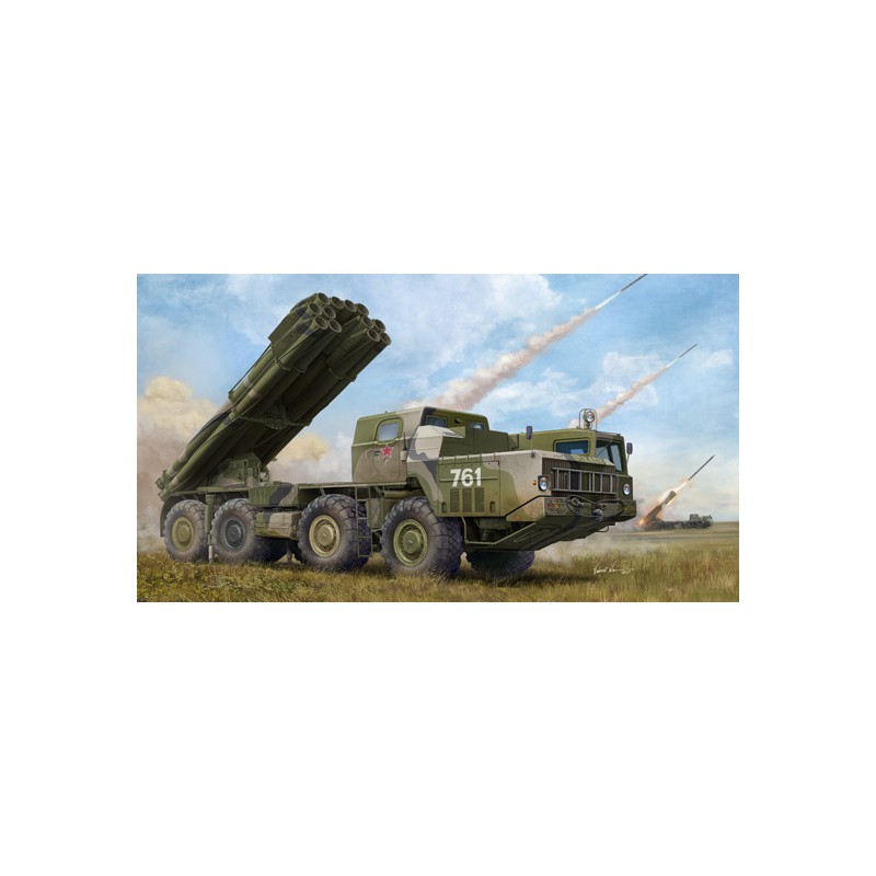 9A52-2 Smerch-M multiple rocket launcher of RSZO 9K58 Smerch MRLS  -  Trumpeter (1/35)