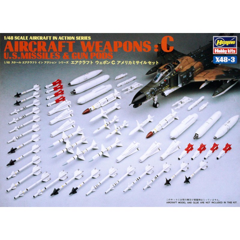 Aircraft Weapons : C  U.S. Missiles & Gun Pods  -  Hasegawa (1/48)