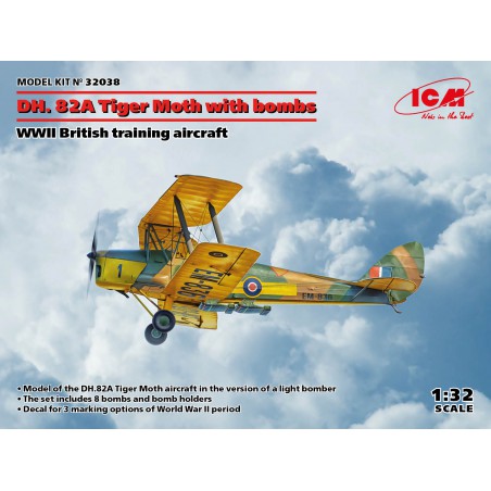 De Havilland DH.82A Tiger Moth with Bombs  -  ICM (1/32)