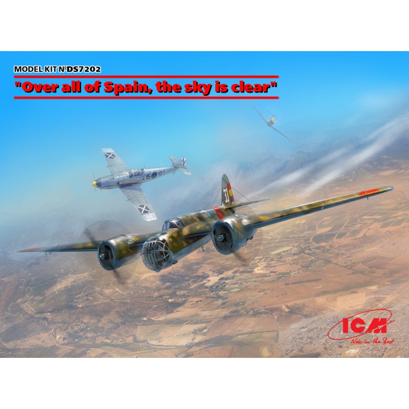 Tupolev SB-2 + 2 x Messerschmitt Bf 109 "Over all of Spain, the Sky is Clear"  -  ICM (1/72)