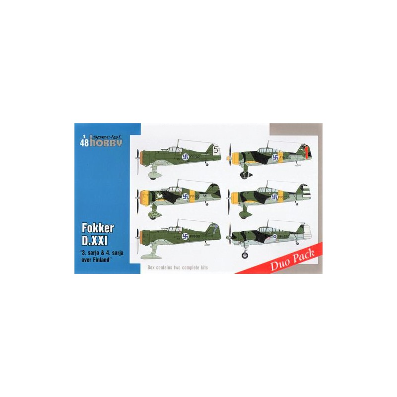 Fokker D.XXI "3. Sarja & 4. Sarja Finland" (Duo Pack)  -  Special Hobby (1/48)