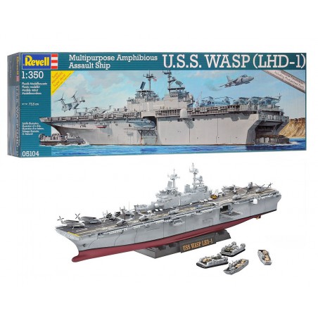 U.S.S. Wasp (LHD-1) Multipurpose Amphibious Assault Ship  -  Revell (1/350)