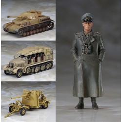 Pz.Kpfw.IV Ausf.F2 & 8t Half-Track + 88mm Gun Flak 18 "Rommel Afrika Korps"  -  Hasegawa (1/72)