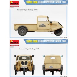 Tempo E400 Stahlblechpritsche 3-Wheel Truck  -  MiniArt (1/35)