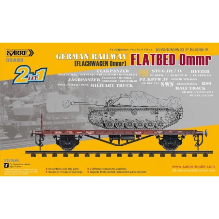 Railway German Flatbed Ommr  -  Sabre (1/35)