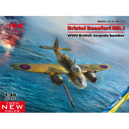 Bristol Beaufort Mk.I (WWII British Torpedo Bomber)  -  ICM (1/48)