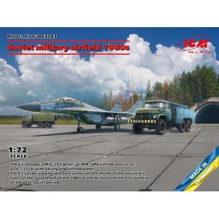 MiG-29 Fighter + APA-50M + ZIL-131 "Soviet Military Airfield '80s"  -  ICM (1/72)