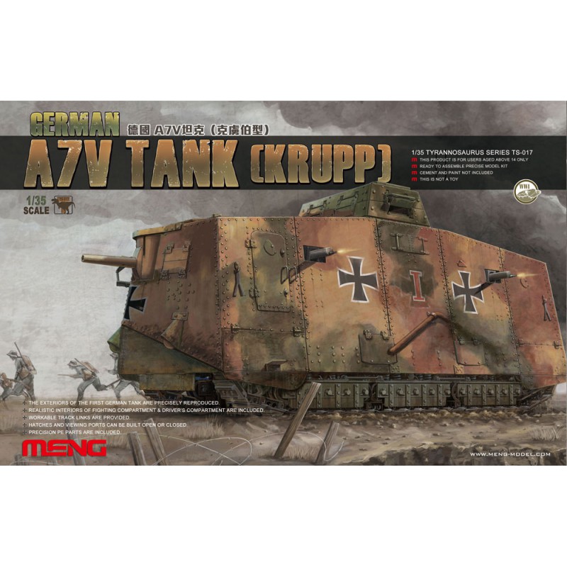 Krupp A7V Tank WWI Sturmpanzer  -  Meng (1/35)