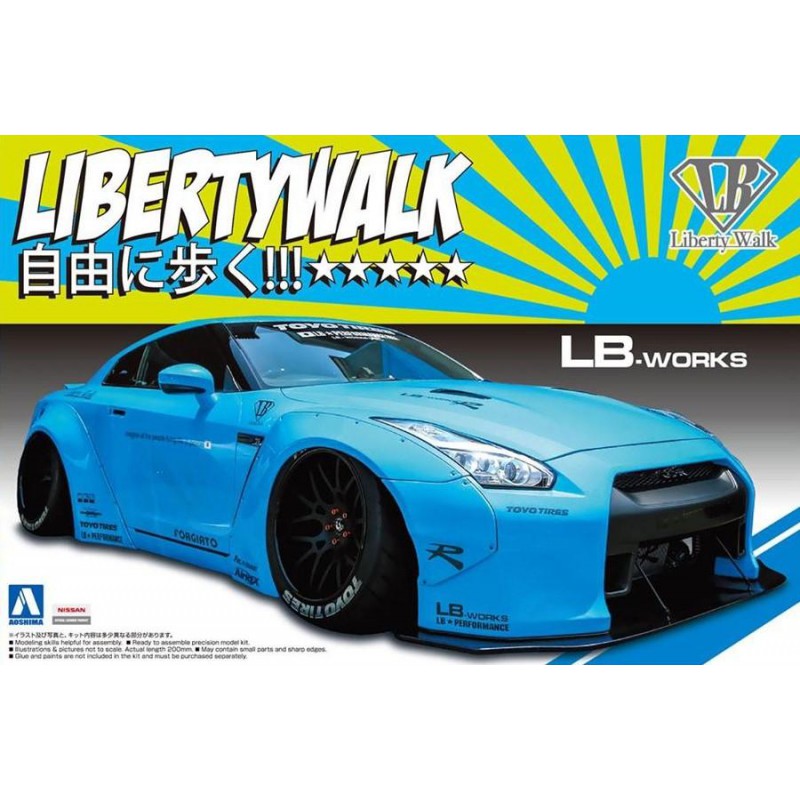 Nissan GT-R R35 Ver.1 by Liberty Walk (Works n°9)  -  Aoshima (1/24)