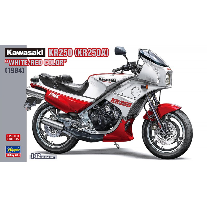 Kawasaki KR250 (KR250A) White/Red (1984)  -  Hasegawa (1/12)