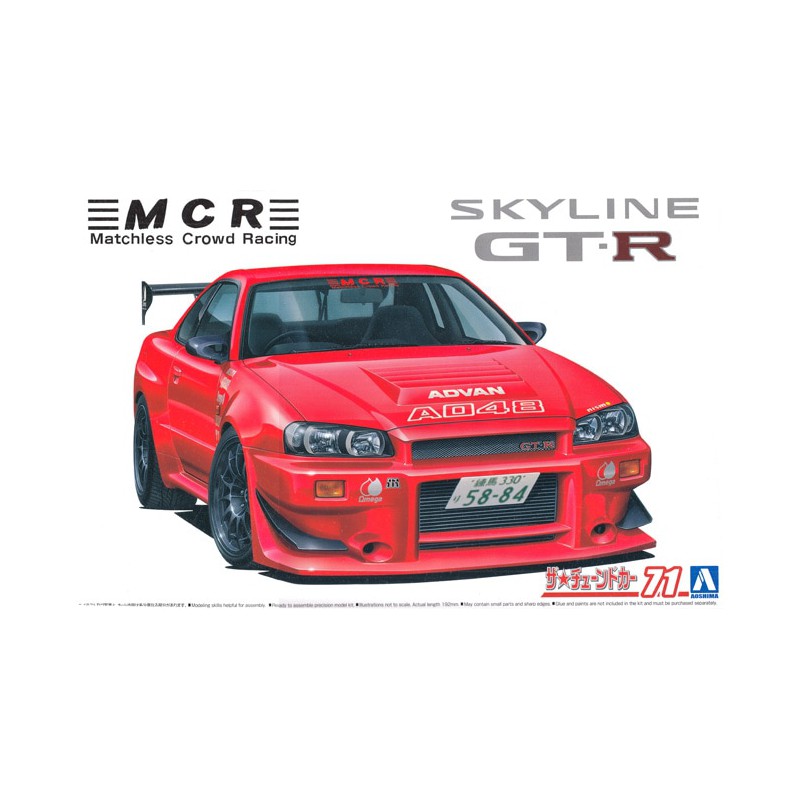 MCR BNR34 Nissan Skyline GT-R '02 (Tunned Car n°71)  -  Aoshima (1/24)