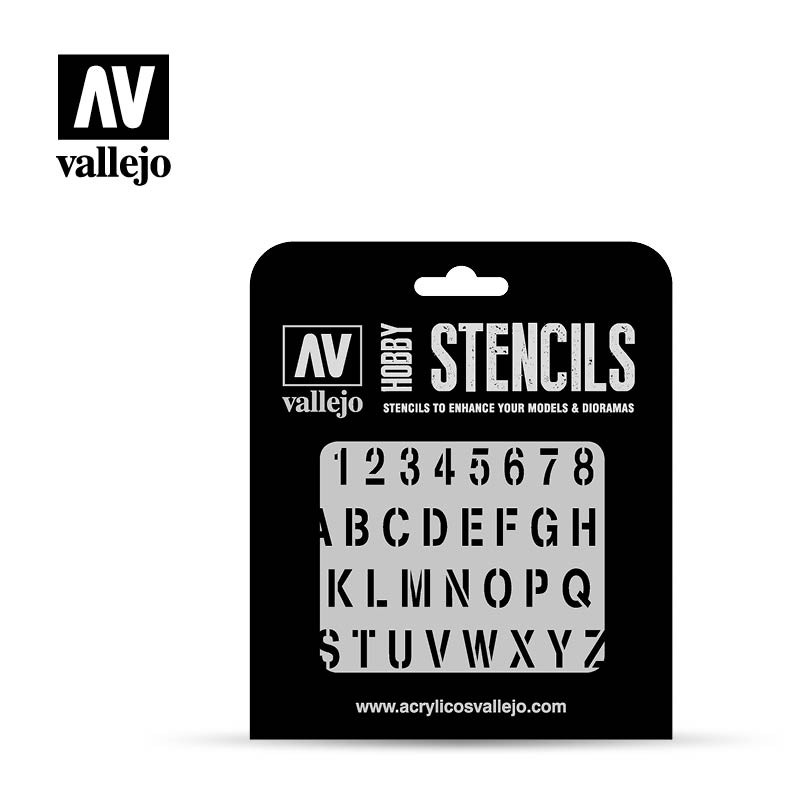 Stencil Stamp Font  -  Vallejo (1/35)
