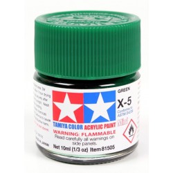 Tamiya Color Acrylic Paint Mini 10ml  -  X-5 Green