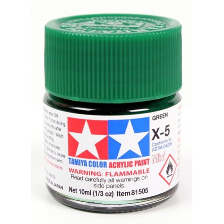 Tamiya Color Acrylic Paint Mini 10ml  -  X-5 Green