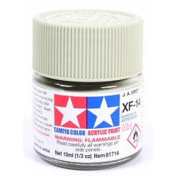 Tamiya Color Acrylic Paint Mini 10ml  -  XF-14 J.A. Grey