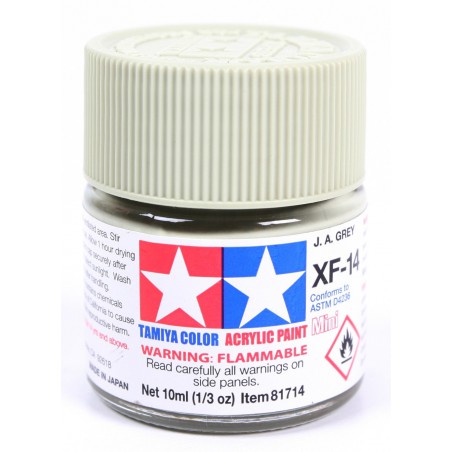 Tamiya Color Acrylic Paint Mini 10ml  -  XF-14 J.A. Grey