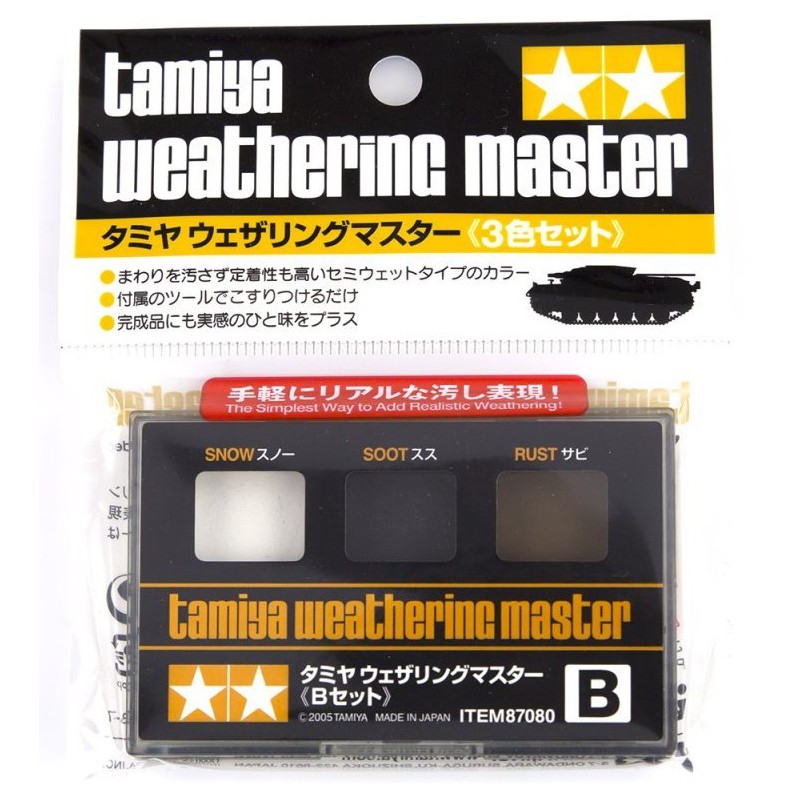 Tamiya Weathering Master (SET B)  -  Snow/Soot/Rust