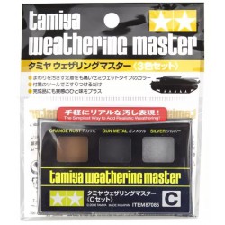 Tamiya Weathering Master (SET C)  -  Orange Rust/Gun Metal/Silver