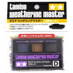 Tamiya Weathering Master (SET D)  -  Burnt Blue/Burnt Red/Oil Stain