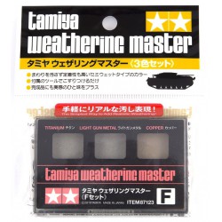 Tamiya Weathering Master (SET F)  -  Titanium/Light Gun Metal/Copper