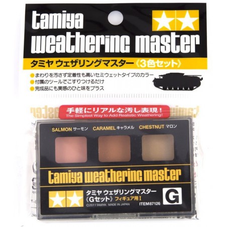 Tamiya Weathering Master (SET G)  -  Salmon/Caramel/Chestnut