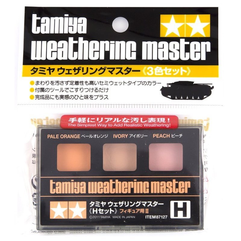 Tamiya Weathering Master (SET H)  -  Pale Orange/Ivory/Peach