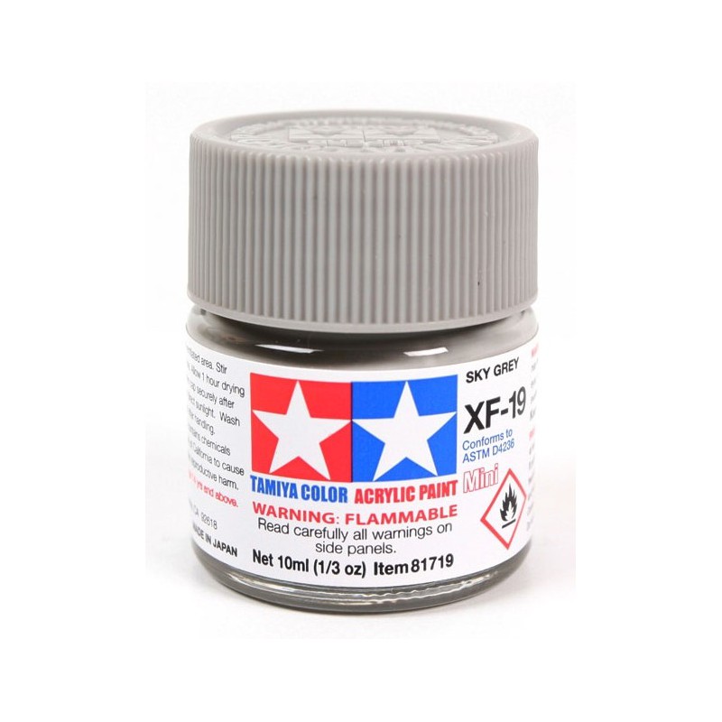 Tamiya Color Acrylic Paint Mini 10ml  -  XF-19 Sky Grey