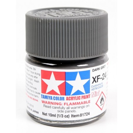 Tamiya Color Acrylic Paint Mini 10ml  -  XF-24 Dark Grey