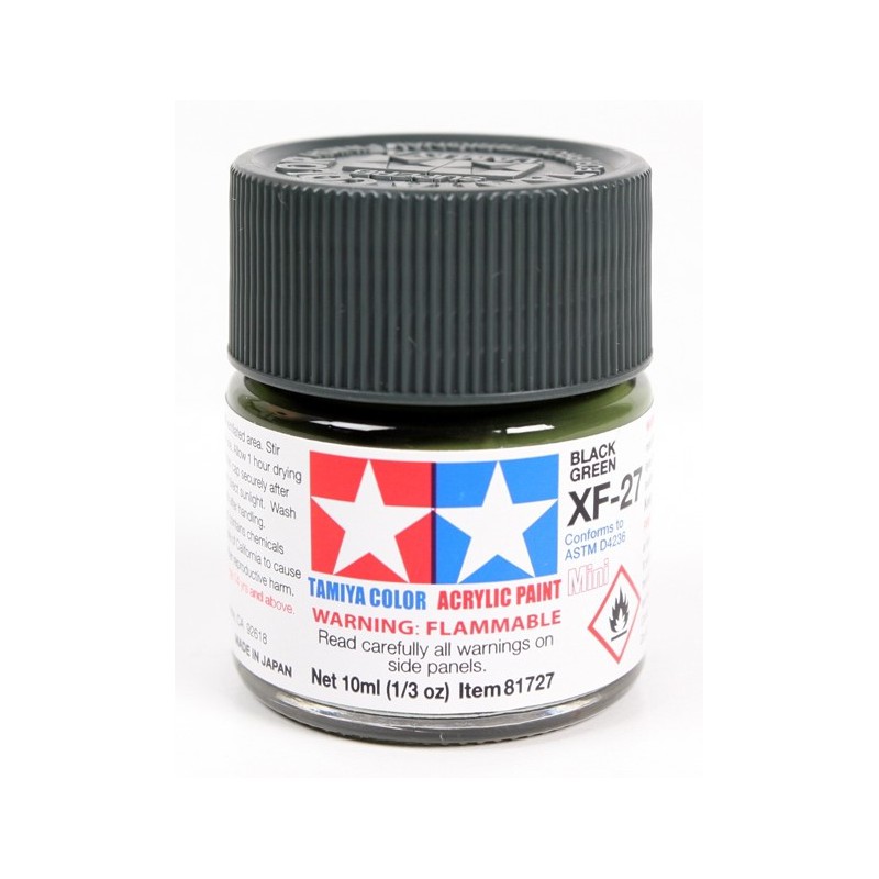 Tamiya Color Acrylic Paint Mini 10ml  -  XF-27 Black Green