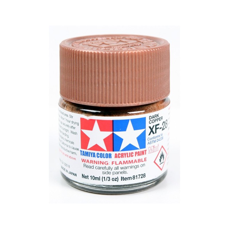 Tamiya Color Acrylic Paint Mini 10ml  -  XF-28 Dark Copper