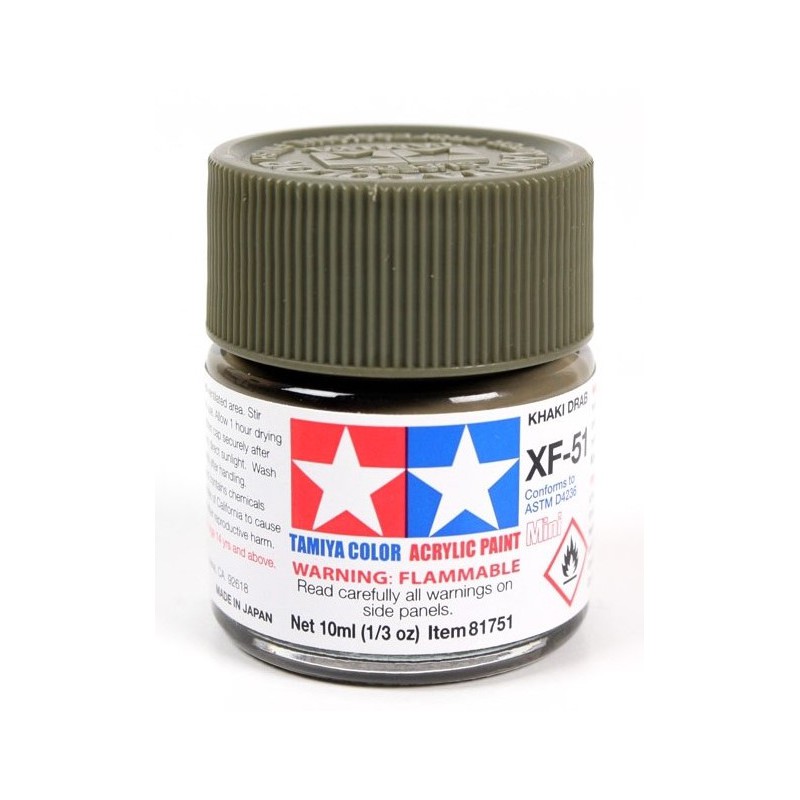 Tamiya Color Acrylic Paint Mini 10ml  -  XF-51 Khaki Drap