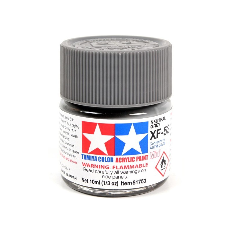 Tamiya Color Acrylic Paint Mini 10ml  -  XF-53 Neutral Grey