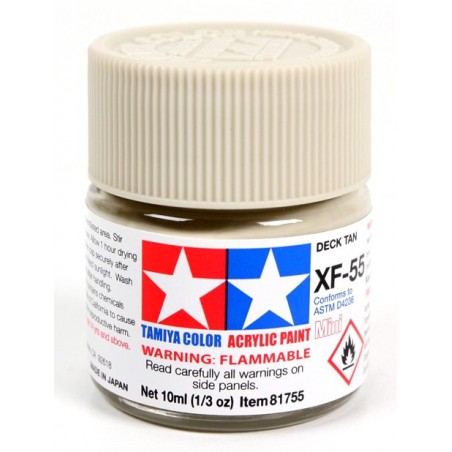 Tamiya Color Acrylic Paint Mini 10ml  -  XF-55 Deck Tan