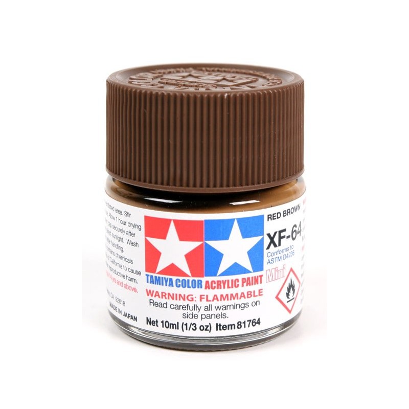 Tamiya Color Acrylic Paint Mini 10ml  -  XF-64 Red Brown