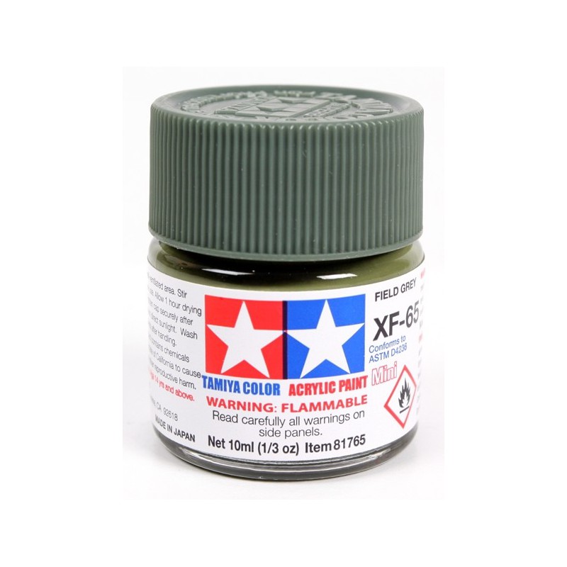 Tamiya Color Acrylic Paint Mini 10ml  -  XF-65 Field Grey