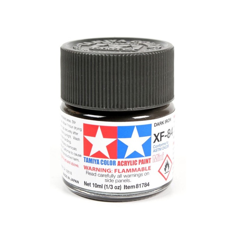 Tamiya Color Acrylic Paint Mini 10ml  -  XF-84 Dark Iron