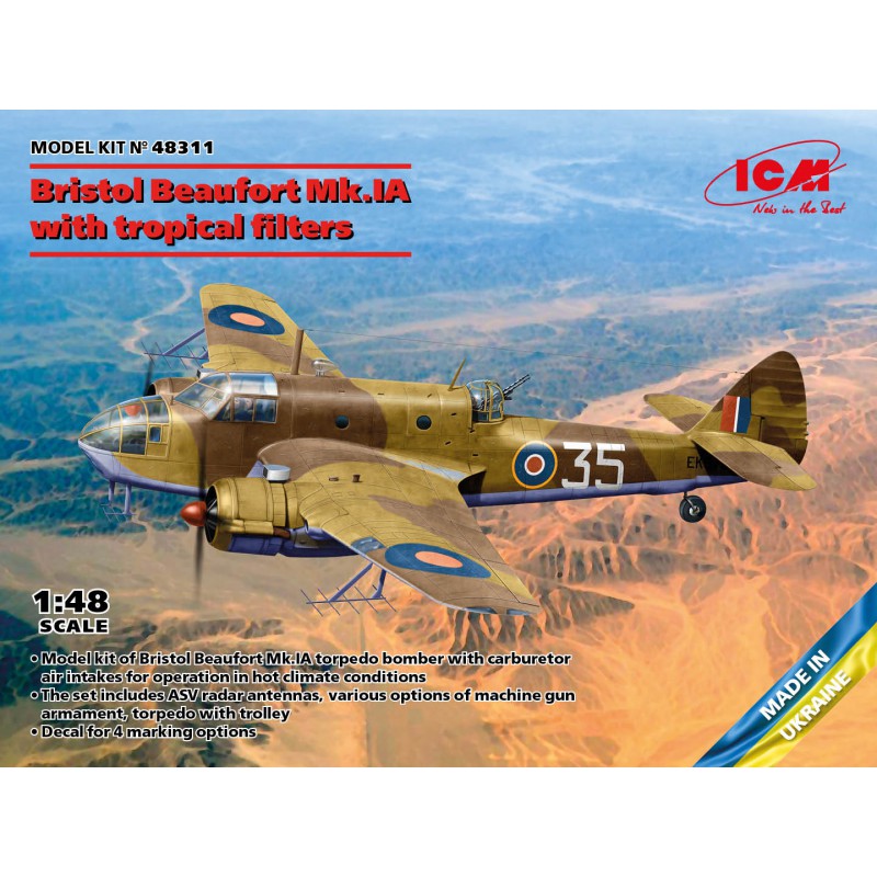 Bristol Beaufighter Mk.IA with Tropical Filters  -  ICM (1/48)