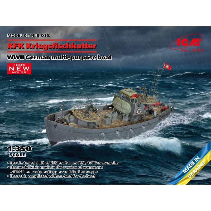 KFK Kriegsfischkutter WWII German Multi-Purpose Boat  -  ICM (1/350)