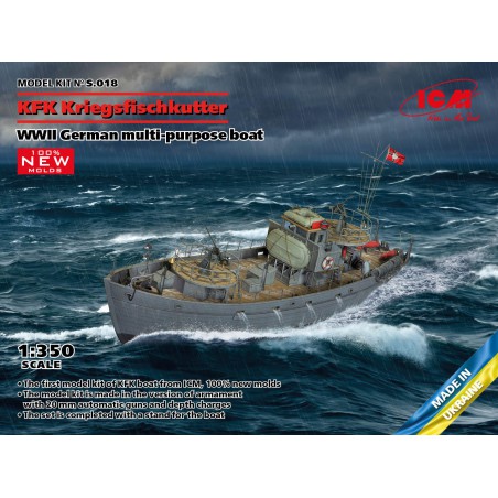 KFK Kriegsfischkutter WWII German Multi-Purpose Boat  -  ICM (1/350)