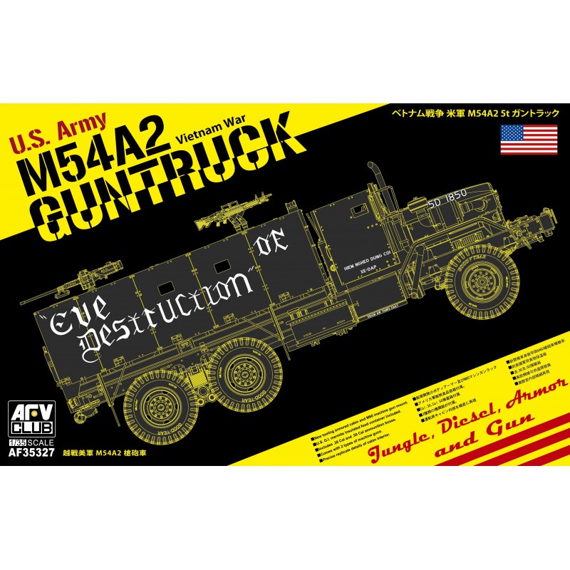 M54A2 5 Ton 6x6 Gun Truck U.S. Army "Eve of Destruction" (Vietnam War)  -  AFV CLUB (1/35)