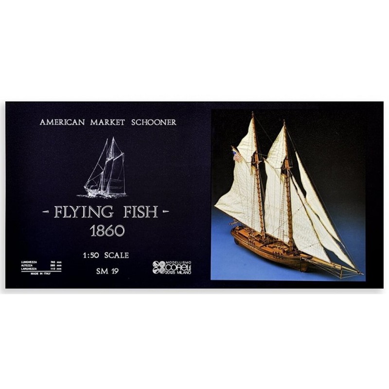 Flying Fish 1860 America Market Shooner  -  Corel (1/50)