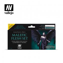Vallejo Fantasy-Pro Acrylic Colors Set (8 x 17ml) - Malefic Flesh