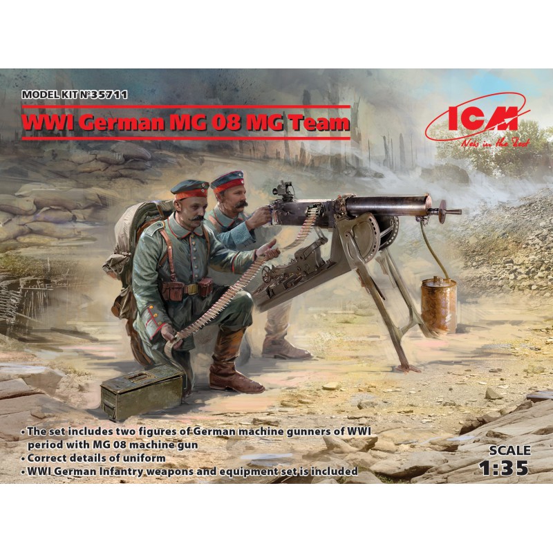 WWI German MG 08 MG Team  -  ICM (1/35)