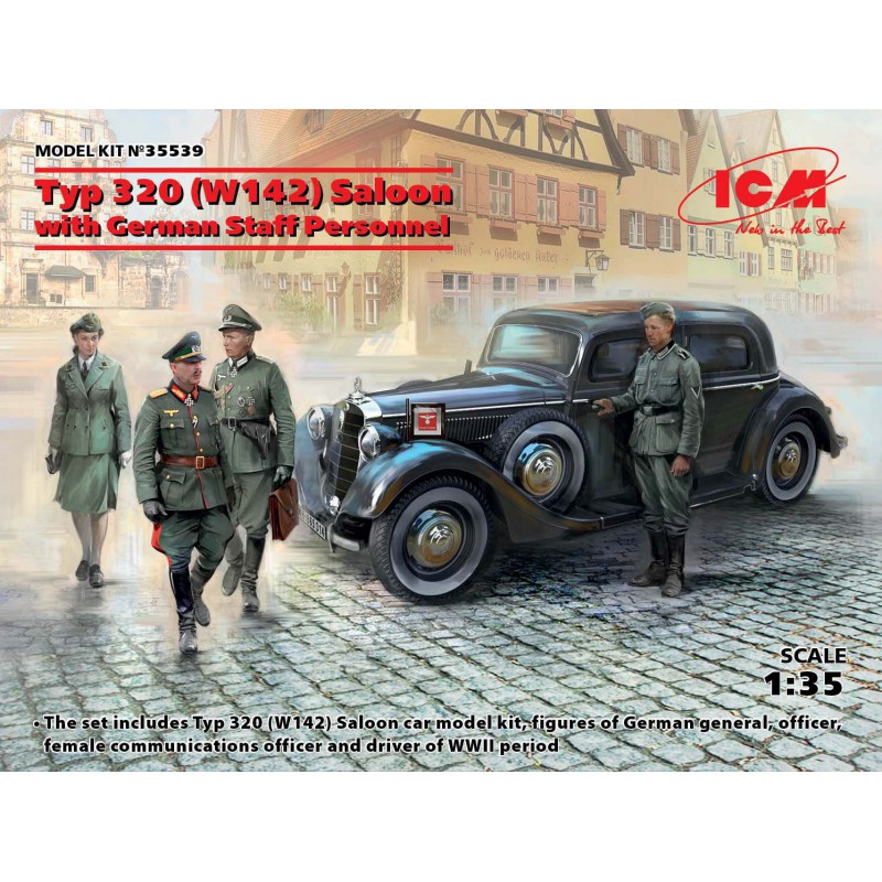 Mercedes-Benz Typ 320 (W142) Saloon with German Staff Personnel  -  ICM (1/35)