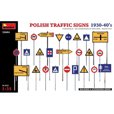 Polish Traffic Signs 1930-40s  -  Miniart (1/35)
