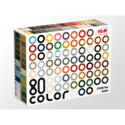 Acrylic Paint Set 80 Colors x 12ml  -  ICM