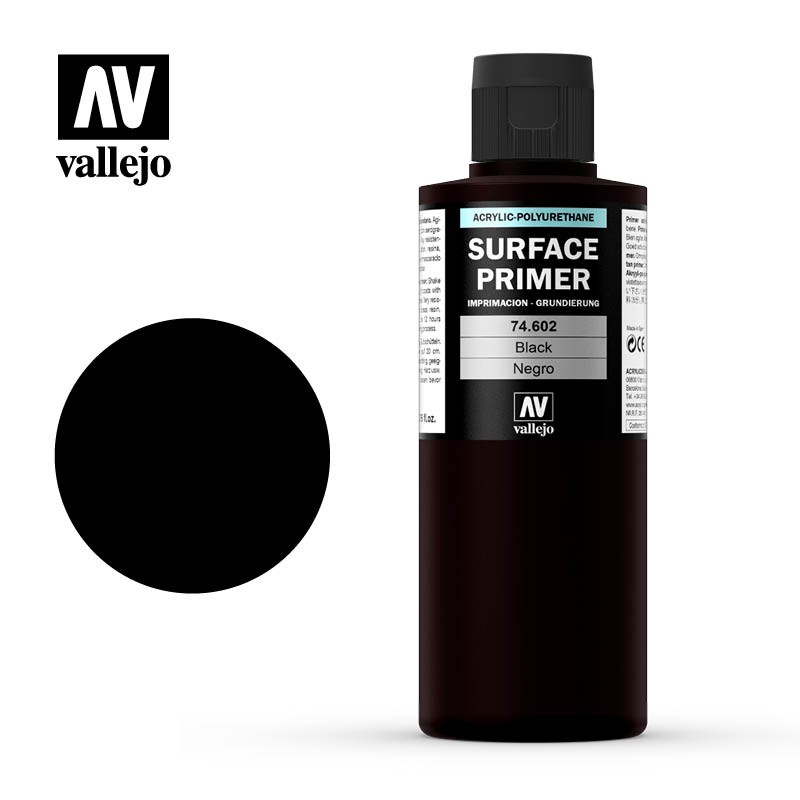 Vallejo Surface Primer 200ml  -  Black