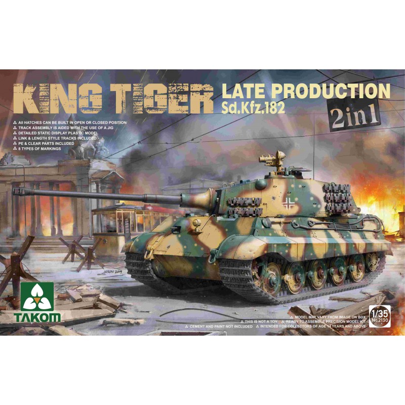 Pz.Kpfw.VI Ausf.B Tigre II  "Königstiger/King Tiger" Sd.Kfz.182 Late Production  -  Takom (1/35)