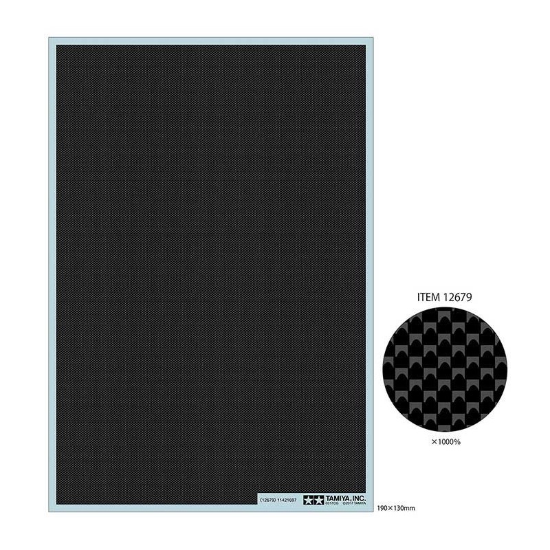 Tamiya Detail-Up Parts Series Carbon Pattern Decal (Plain Weave/Fine)